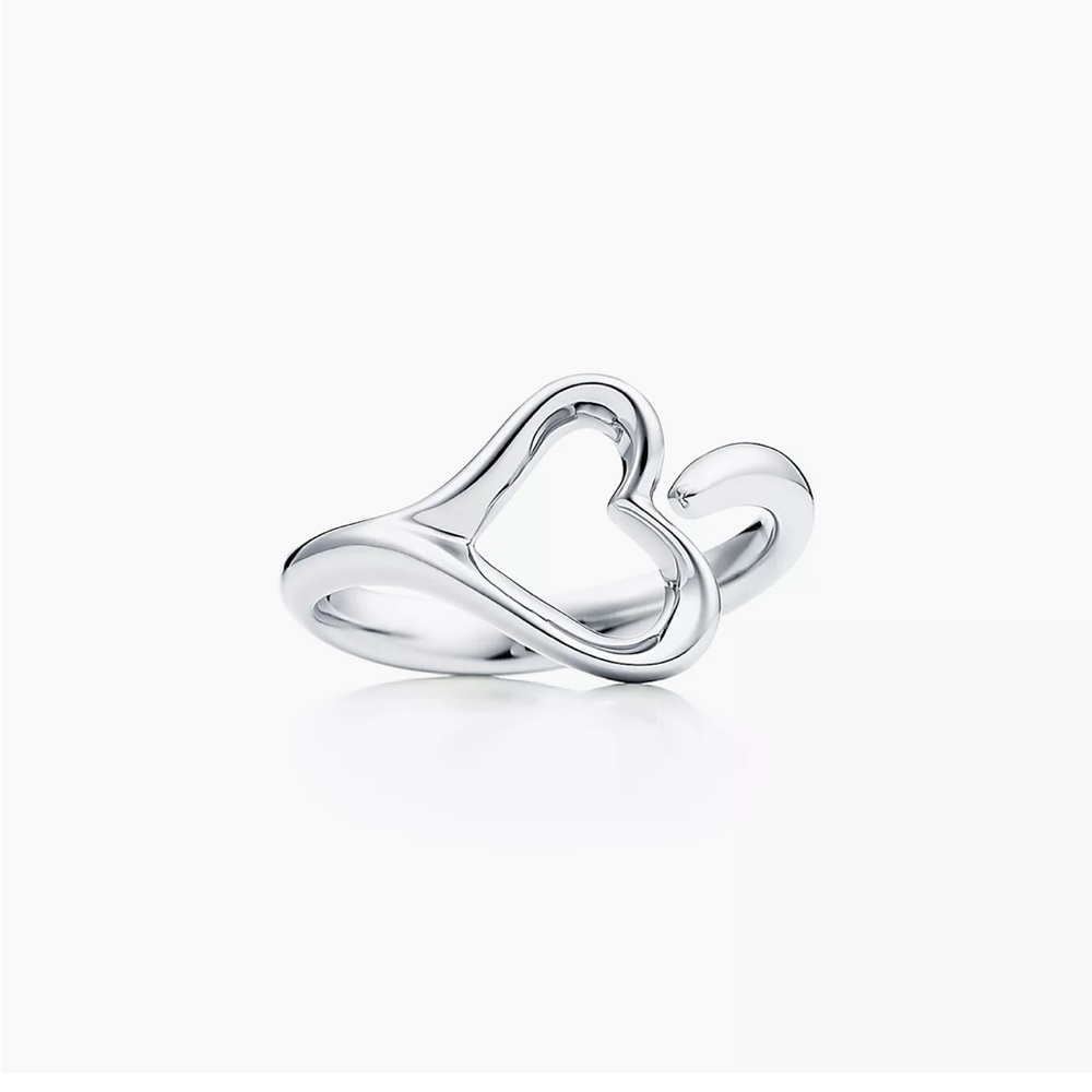 Tiffany & Co. Elsa Peretti Open Heart Ring Size 6